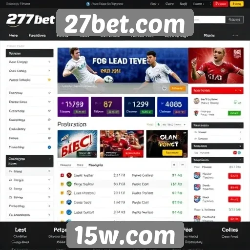 Análise da interface do usuário do site 27bet.com